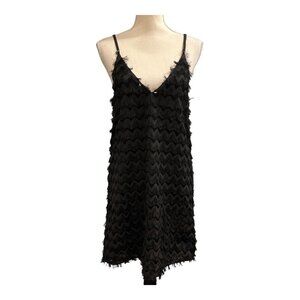 Cupshe Black Textured Mini Dress